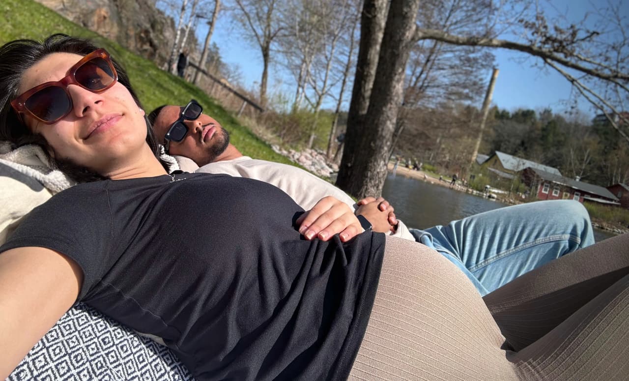 Gravidoutfit som fungerade både på gymmet och i vardagen