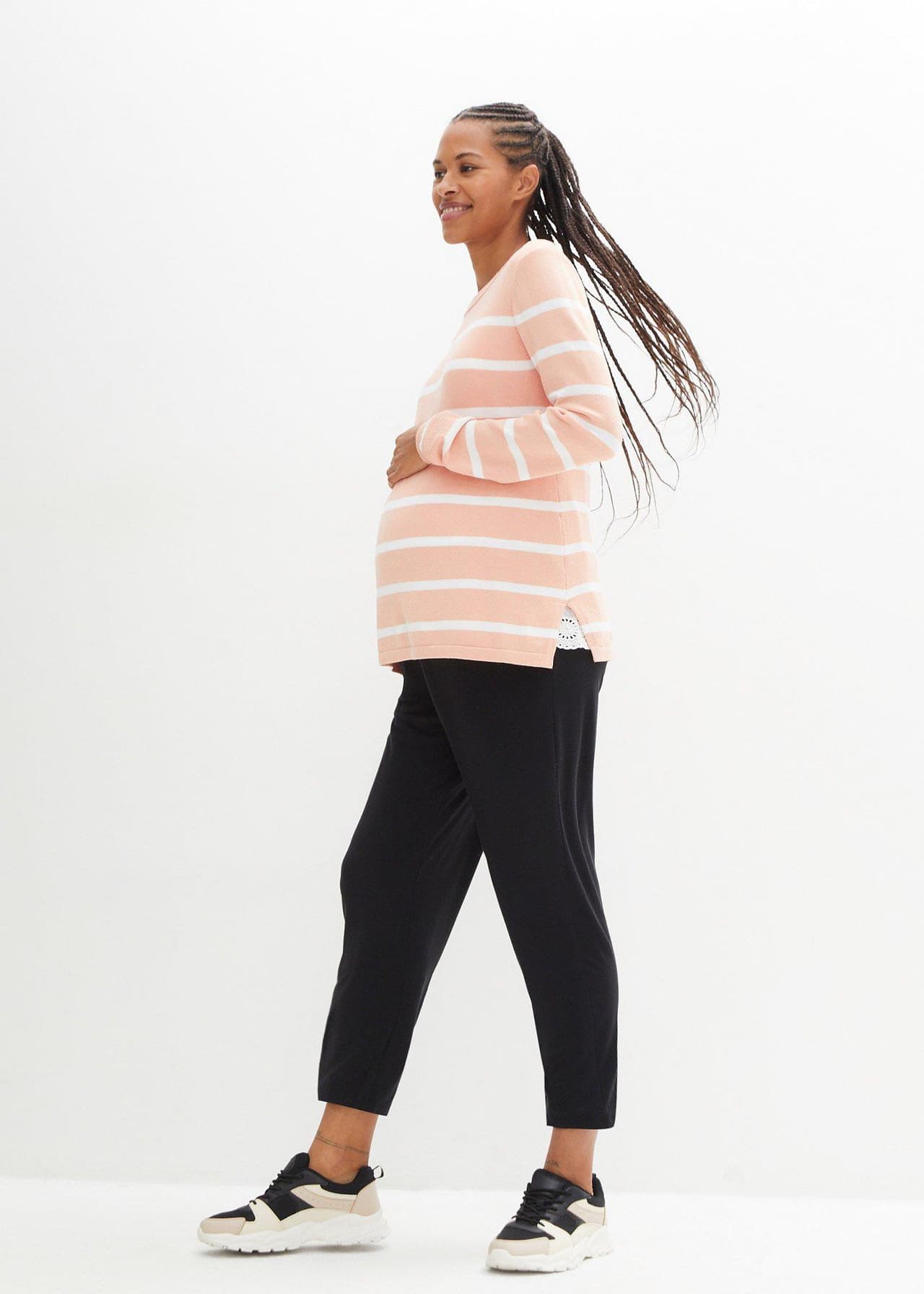 Mammaharemsbyxa i jersey, loose fit