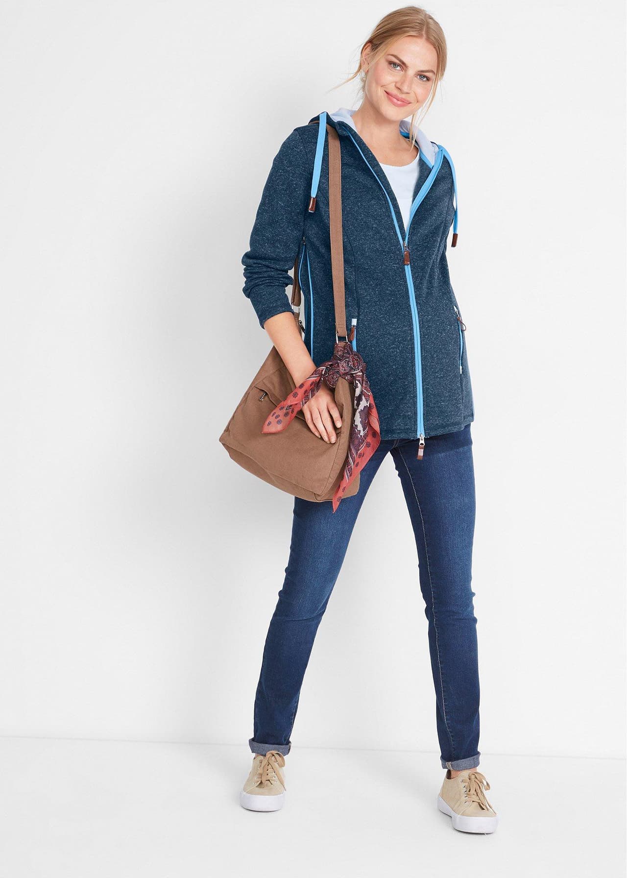 Mammafleecejacka med babyficka