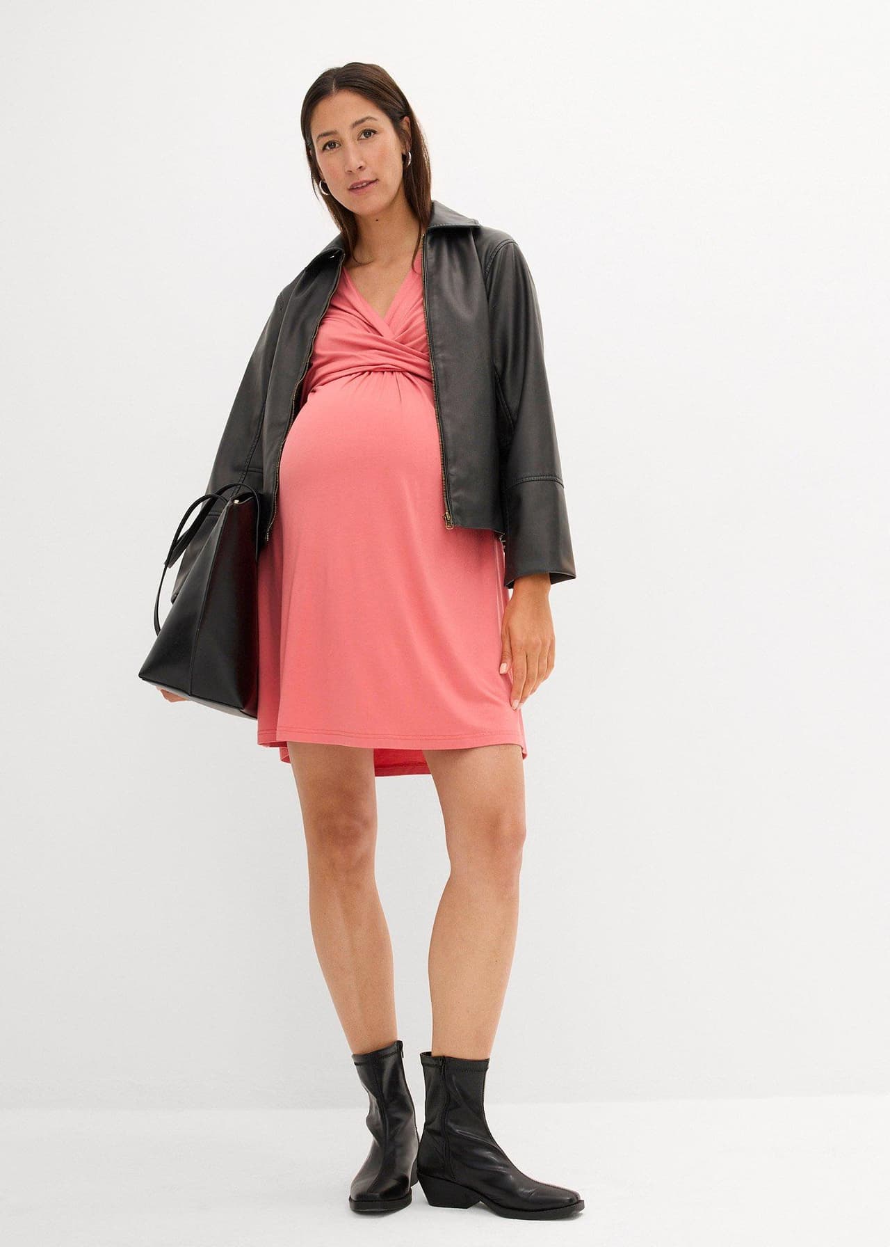 Mamma-/amningsklänning i stretchig viskos