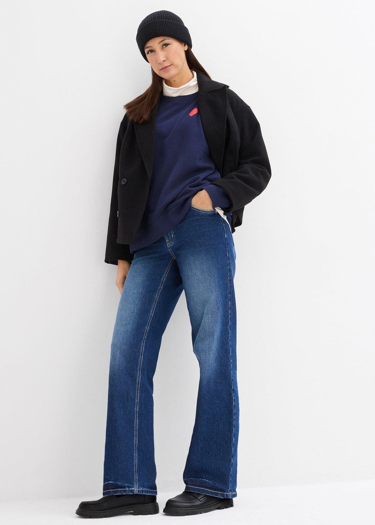 Mamma-/amningssweatshirt i ekologisk bomull