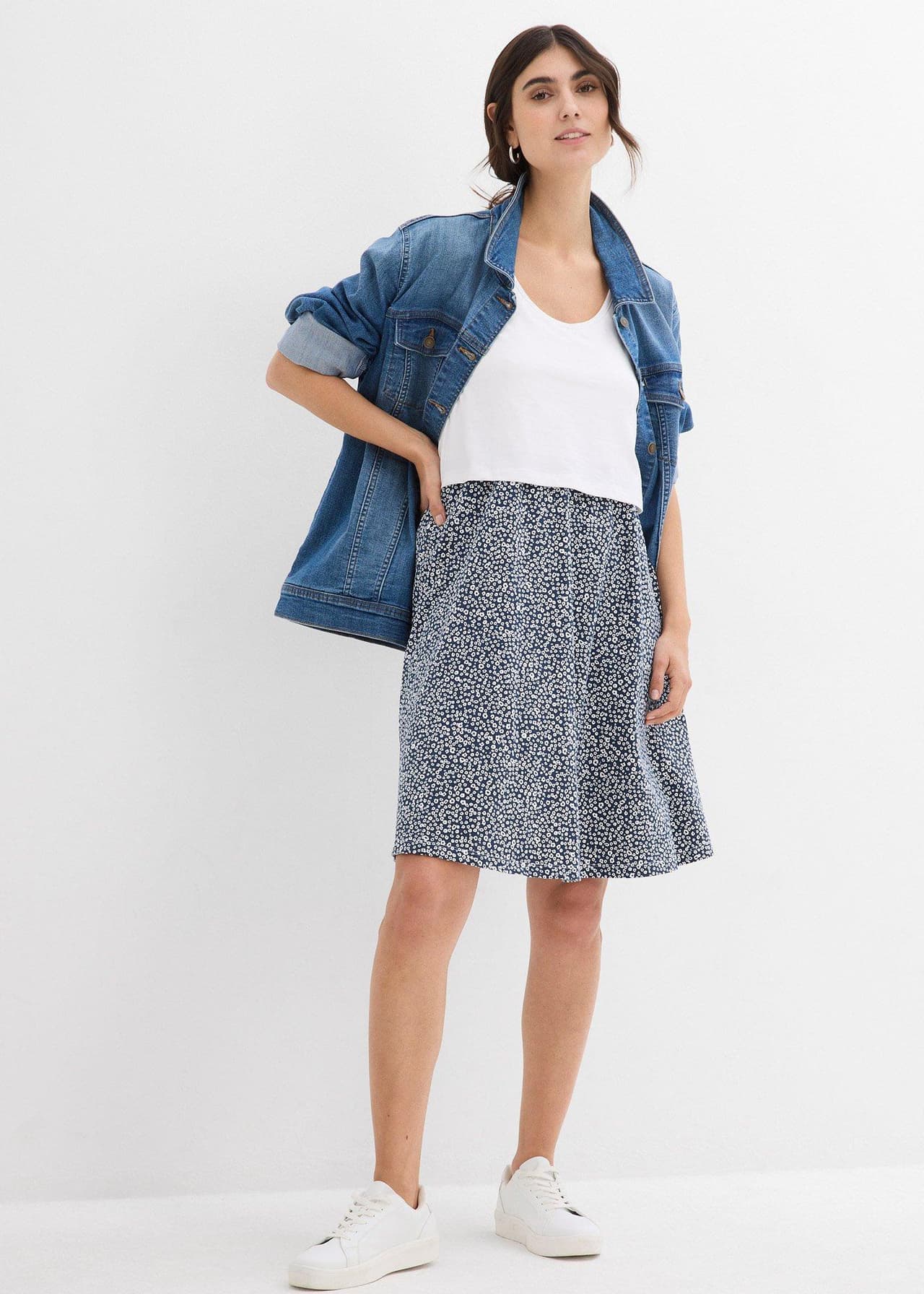 Mamma-/amningsklänning i jersey av ekologisk bomull