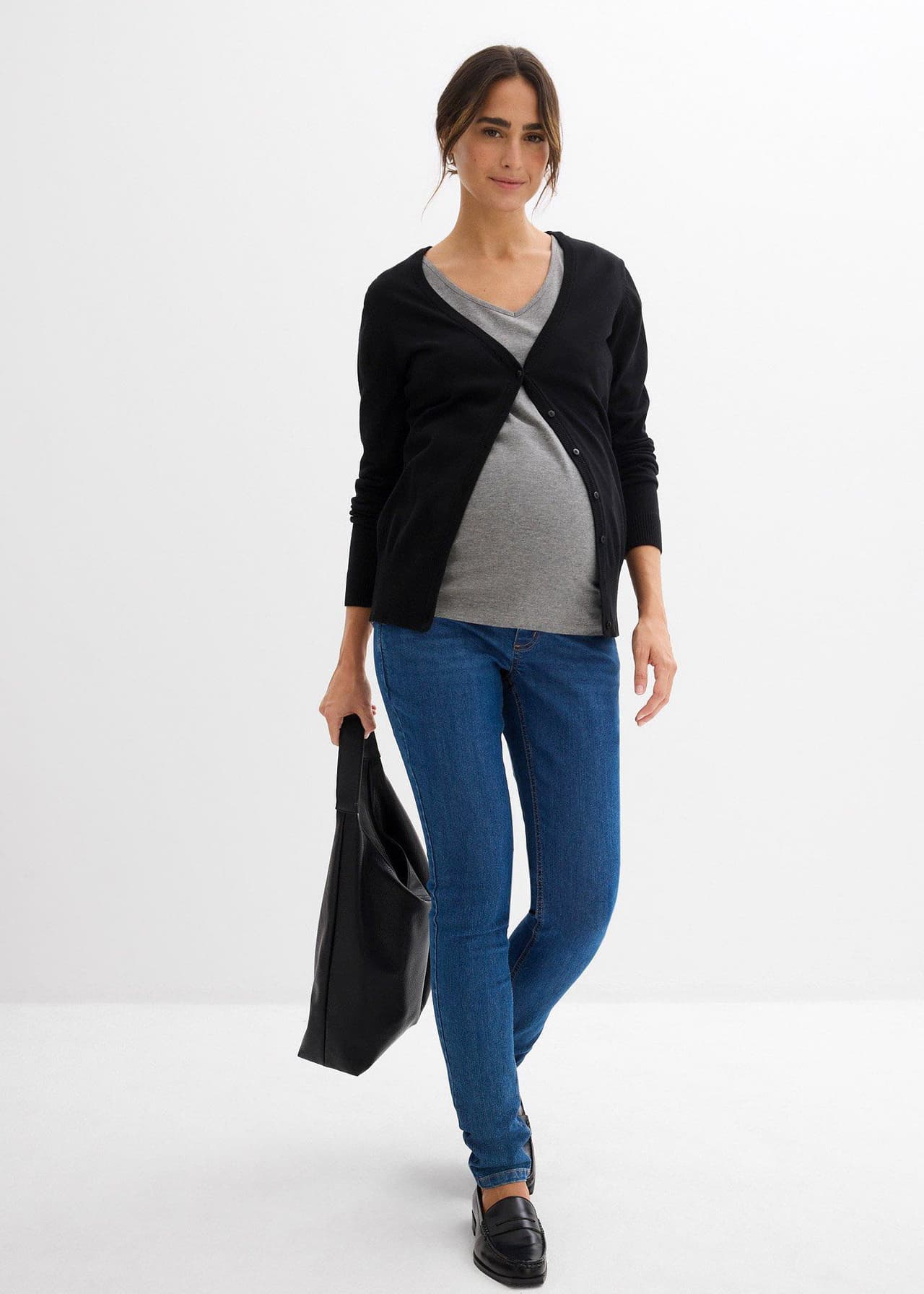 Skinny mammajeans med ekologisk bomull