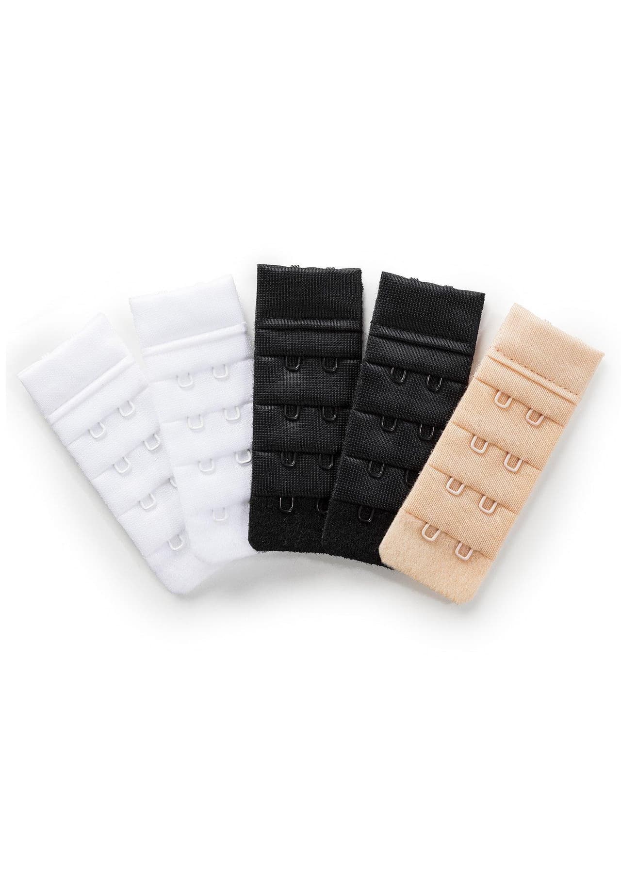 BH-bandsförlängare (5-pack), med 2 hakar och hyskor