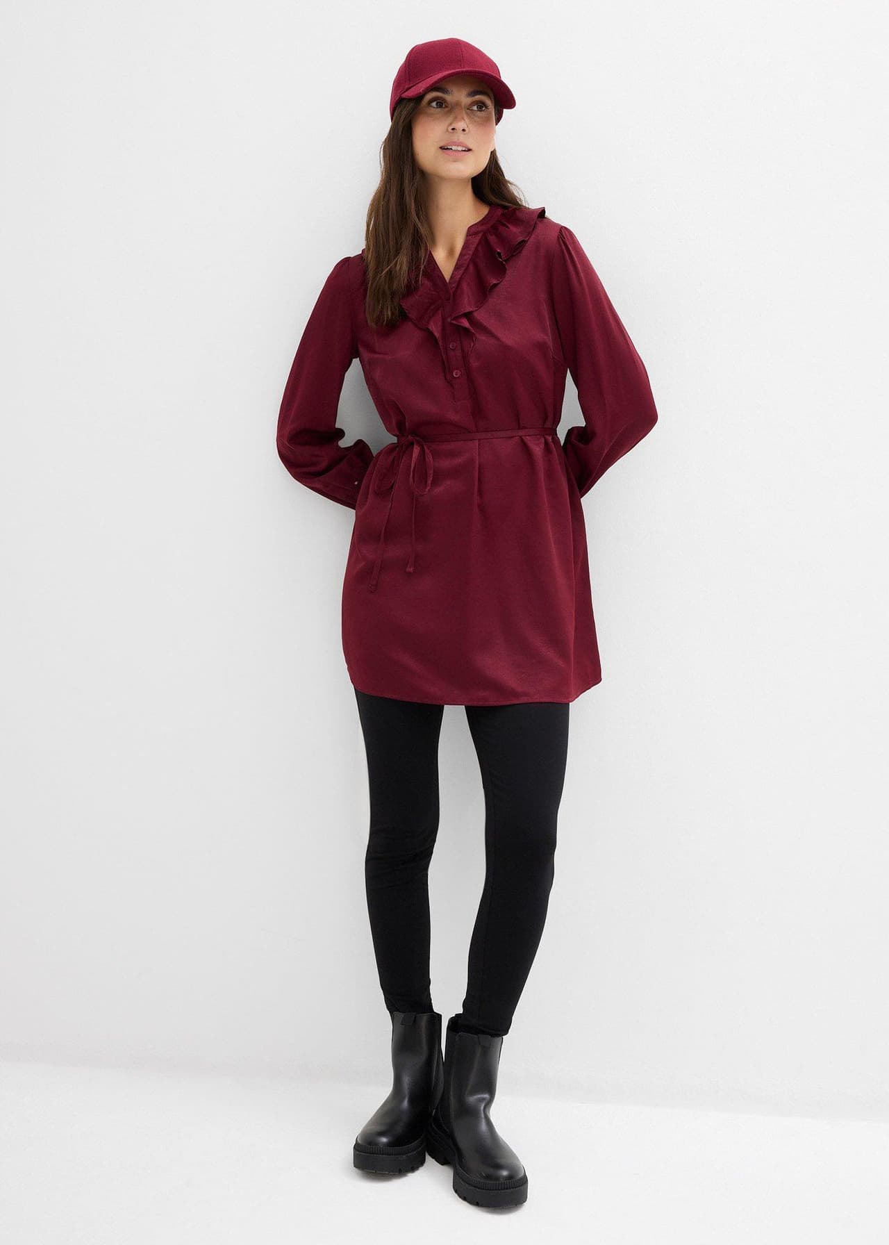 Mammablus av mjuk satin