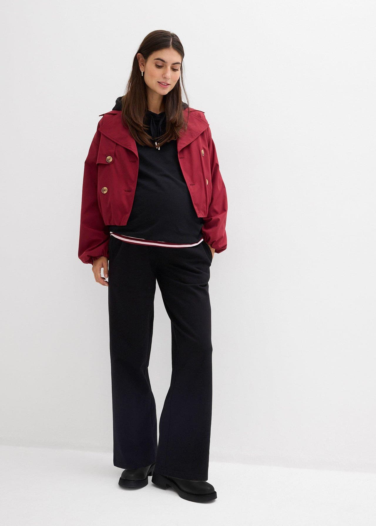 Mammabyxa i trikå med justerbart magband