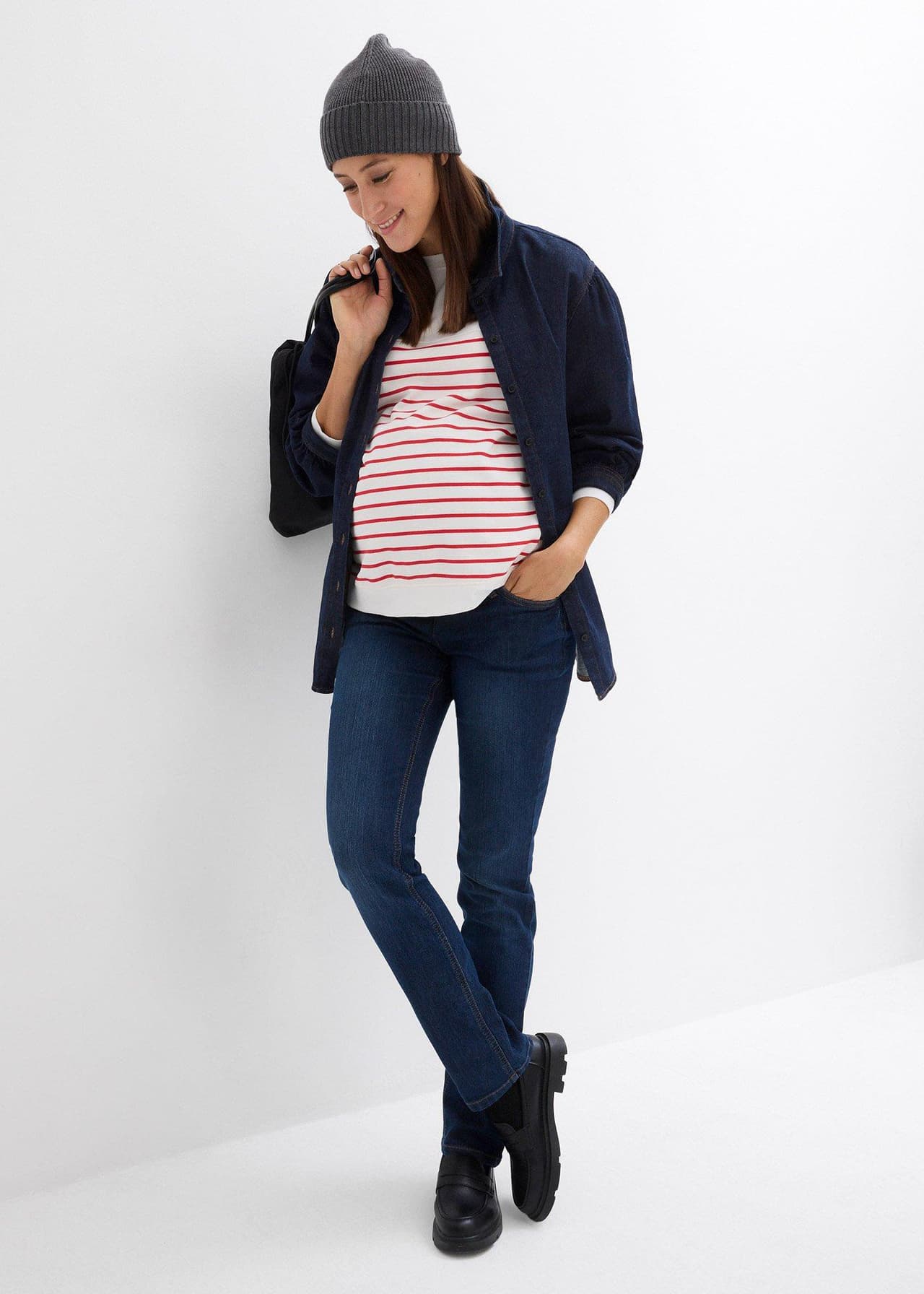 Mammajeans av ekologisk bomull, Straight Leg