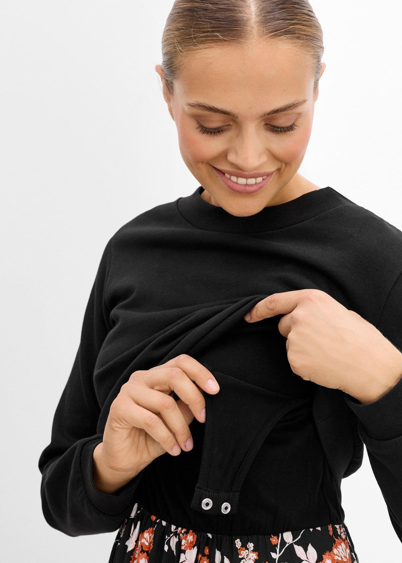 Mamma-/amningsklänning med sweatshirt (set i 2 delar) från bonprix - bild 2