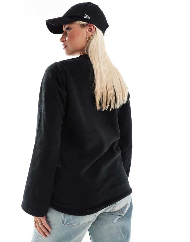 Mamalicious graviditet zip front fleece med vida ärmar i svart från Mamalicious - bild 2